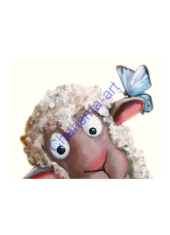 Peek A Baaah White PRINT