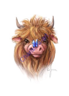 Highland Rendezmoo Coo Cow PRINT
