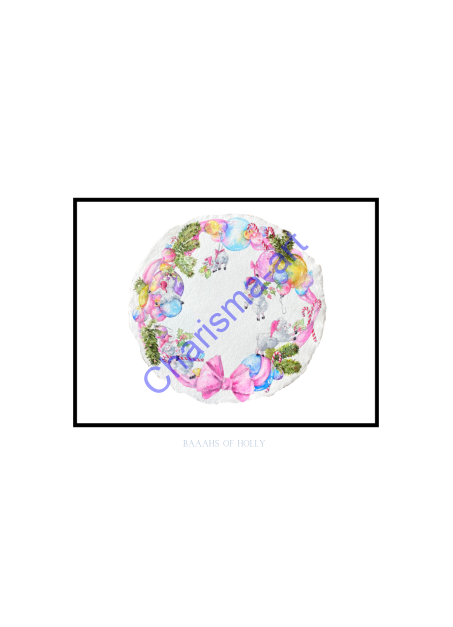 Christmas Painting Wreath Baaahs Of Holly