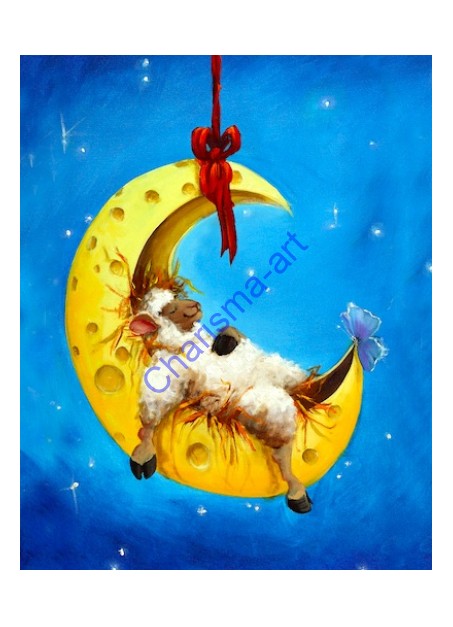 Maaah In The Moon (Wide) PRINT