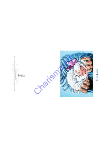 Instant Download Printable 5x7 Card "In His Hands"
