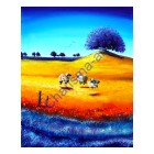 Happiness Sheep Art PRINT