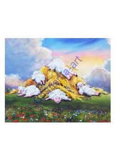 A Pile Of Sheep ART PRINTS