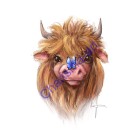 Highland Rendezmoo Coo Cow PRINT