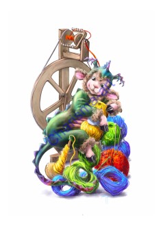 Hoarder of Treasures Sheep Spinning PRINT