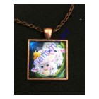Peek-A-Baaah White Pendant Necklace