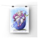 Eggstravagant Prints - Fancy Sheep In Egg Digital Painting