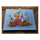 Feel The Groove Mouse Musicians Oil Painting